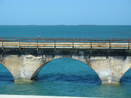 Den gamle seven mile bridge på vej til Key West