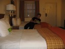 Vores værelse på La Quinta inn